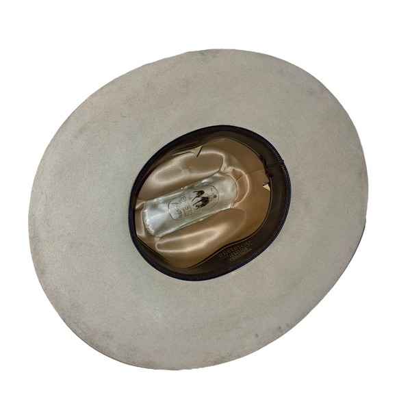 Haas Vintage Western Resistol Cowboy Hat Self Conforming 4X Beaver Silver 7 1/8 - Picture 5 of 10